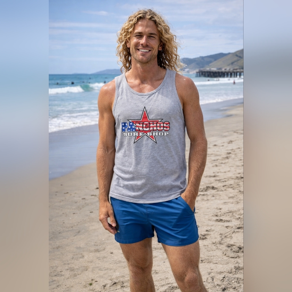 Pancho's Panchos Surf Shop Pismo Beach California Vintage Tank Top Shirt Small